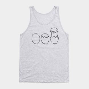 Easter Eggs with a Baby Chick Outline Tank Top